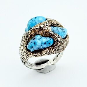 Vintage Brutalist Panetta Sterling Silver Ring